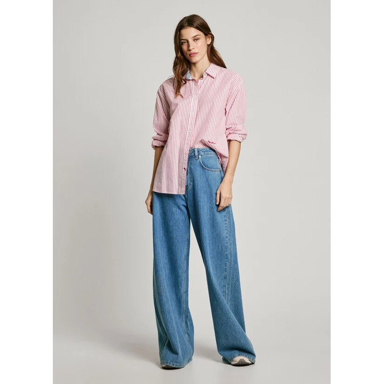 VAQUERO ANCHO MUJER PEPE JEANS TIRO ALTO