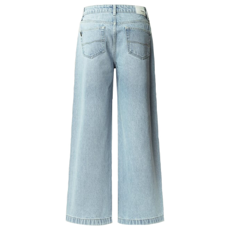 VAQUERO ANCHO MUJER PEPE JEANS CON TACHUELAS TIRO MEDIO