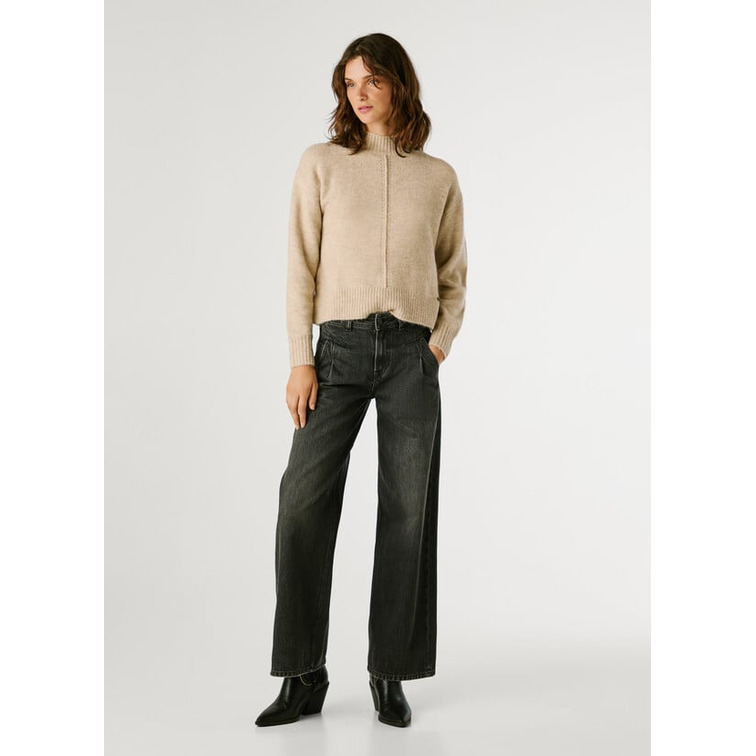 VAQUERO MUJER  PEPE JEANS WIDE LEG HW ARCHIVE BLK