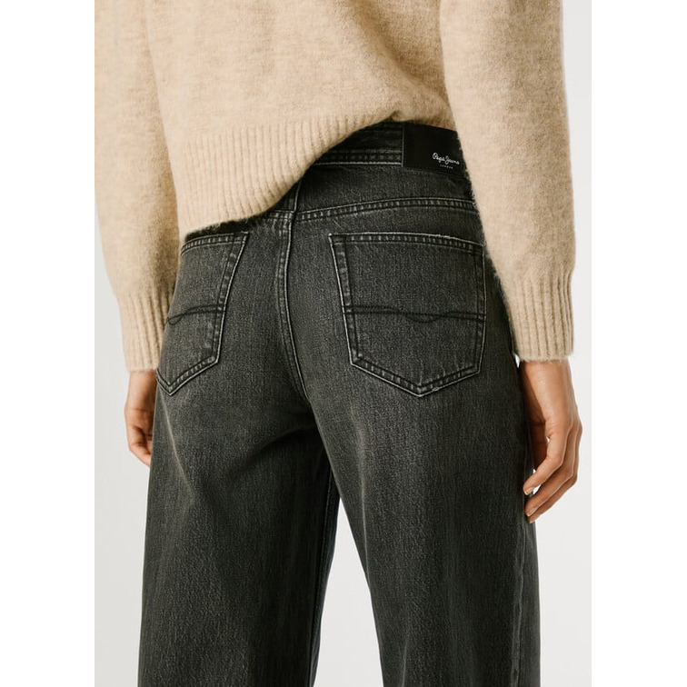 VAQUERO MUJER  PEPE JEANS WIDE LEG HW ARCHIVE BLK
