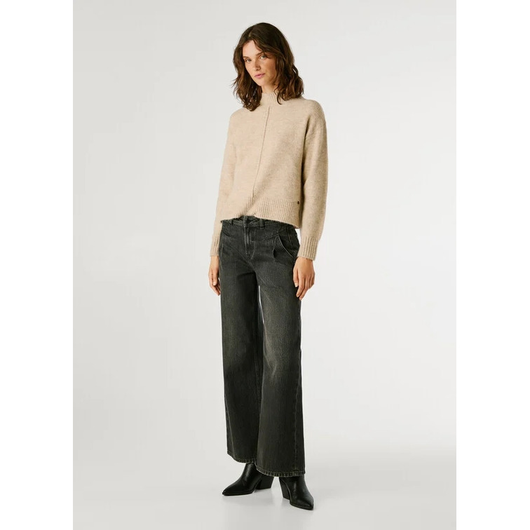 VAQUERO MUJER  PEPE JEANS WIDE LEG HW ARCHIVE BLK