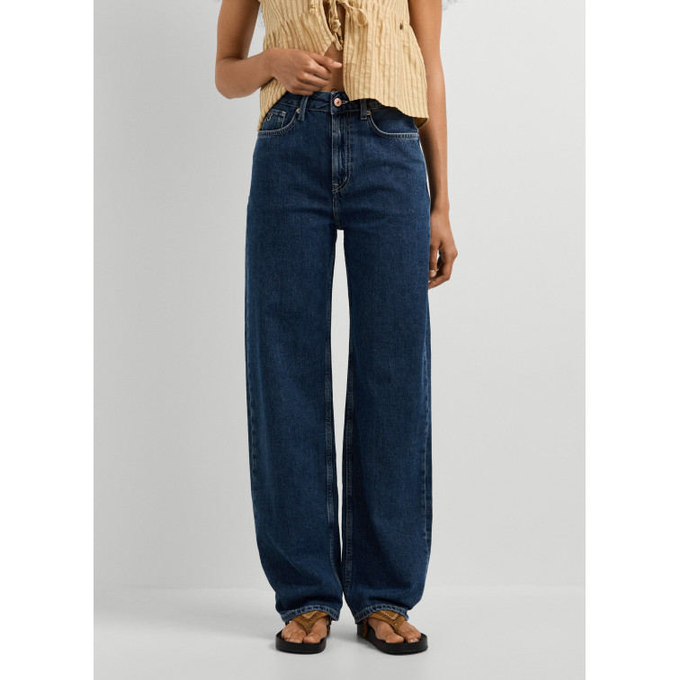 VAQUERO MUJER  PEPE JEANS EDEN HW STRAIGHT DARK STONEWAS