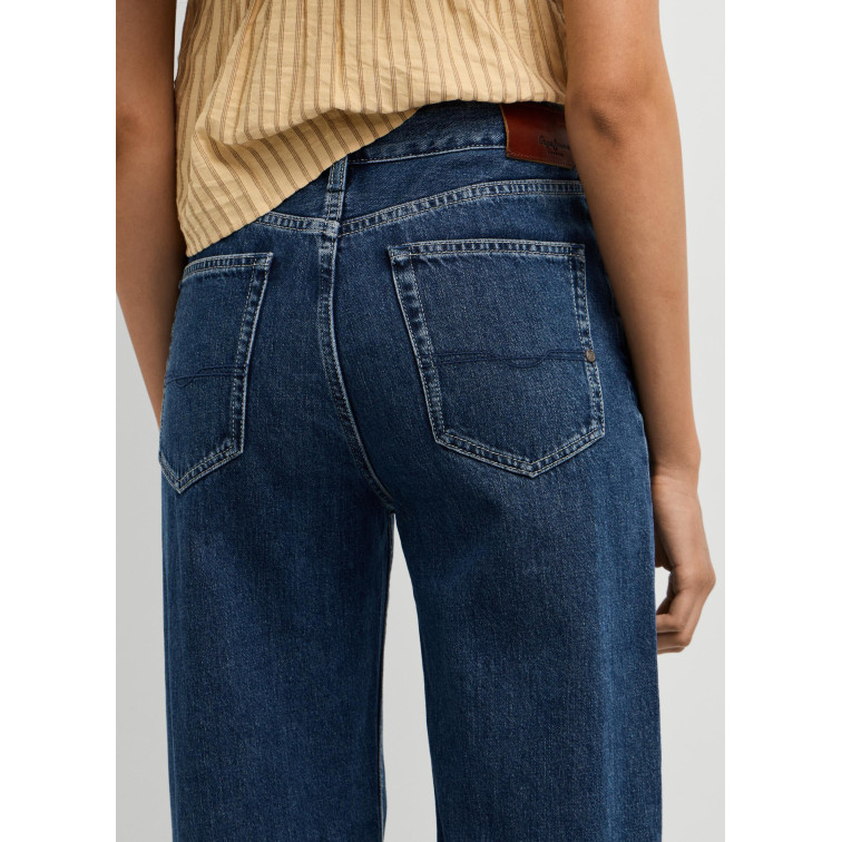 VAQUERO MUJER  PEPE JEANS EDEN HW STRAIGHT DARK STONEWAS