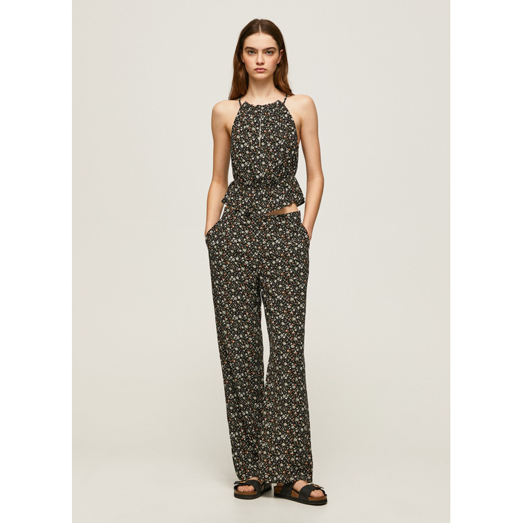 PANTALÓN RECTO ESTAMPADO FLORES MUJER PEPE JEANS PARYA