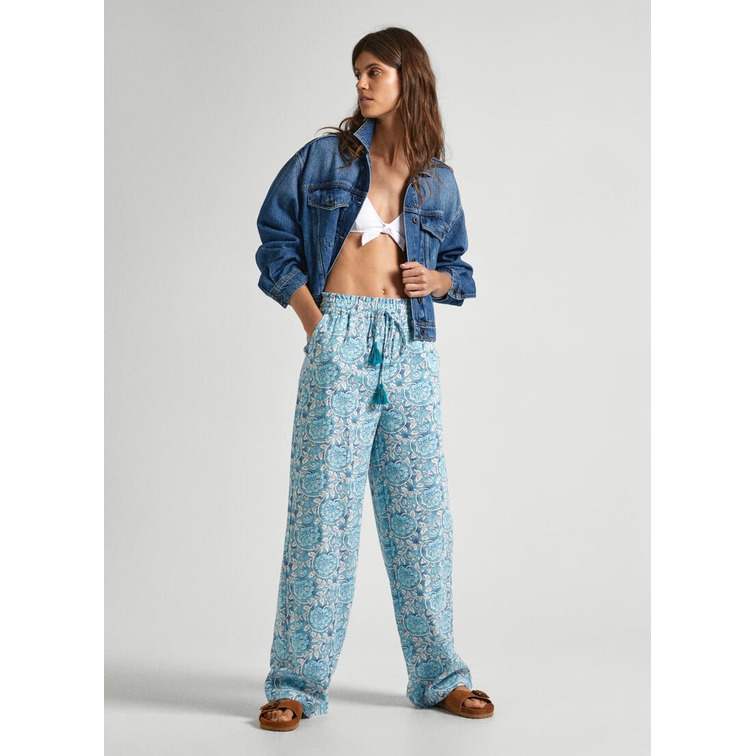 PANTALÓN PALAZZO MUJER PEPE JEANS ESTAMPADO FLORAL