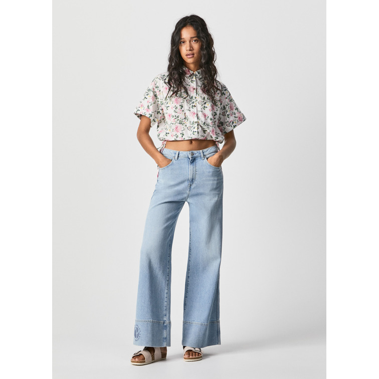 CAMISA CROP ESTAMPADO FLORAL PEPE JEANS LAVINIA