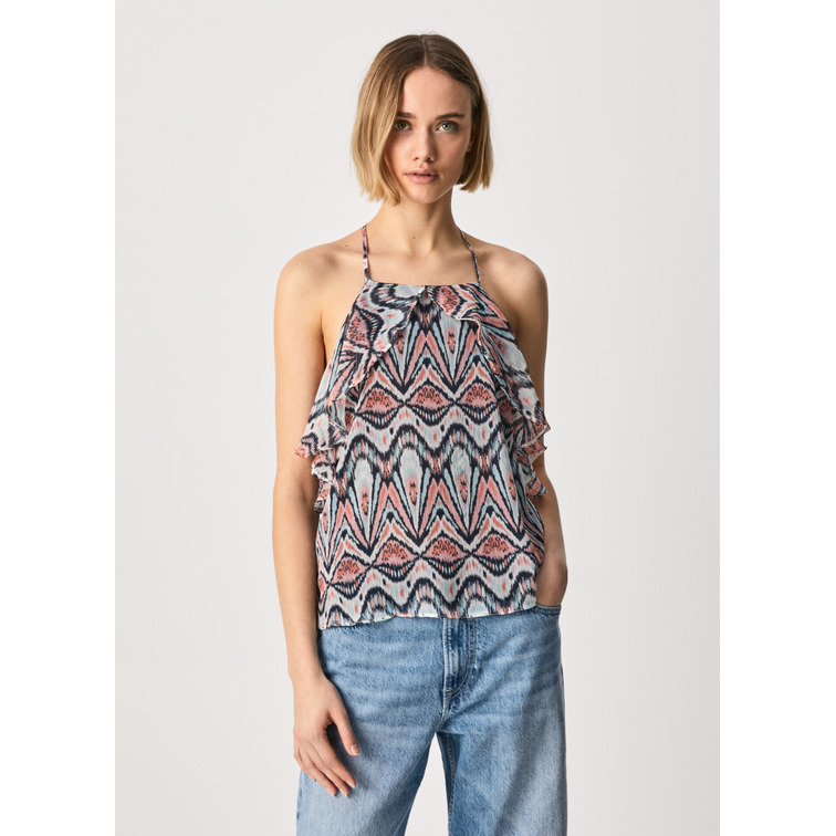 TOP CON VOLANTES MUJER PEPE JEANS JORDAN
