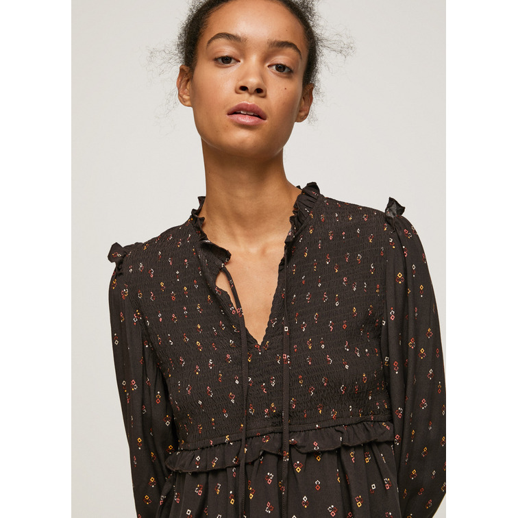 BLUSA EN NIDO DE ABEJA MUJER PEPE JEANS NANY