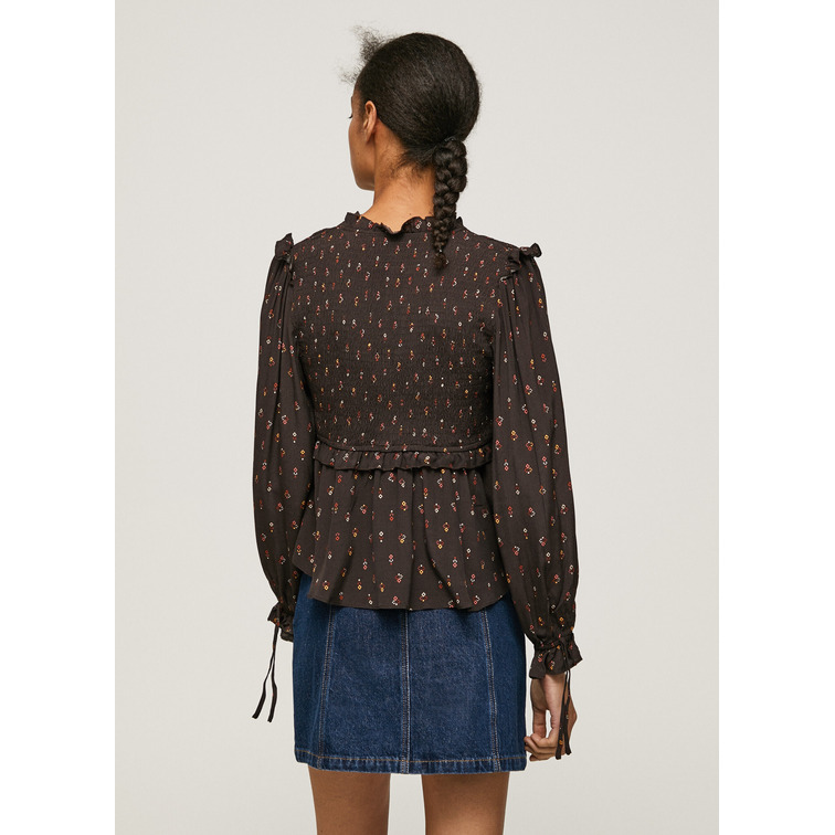 BLUSA EN NIDO DE ABEJA MUJER PEPE JEANS NANY
