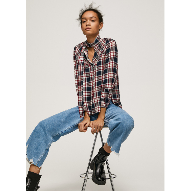 BLUSA ESTAMPADO CUADROS MUJER PEPE JEANS ORIANA
