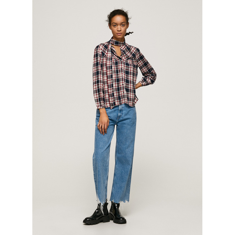 BLUSA ESTAMPADO CUADROS MUJER PEPE JEANS ORIANA