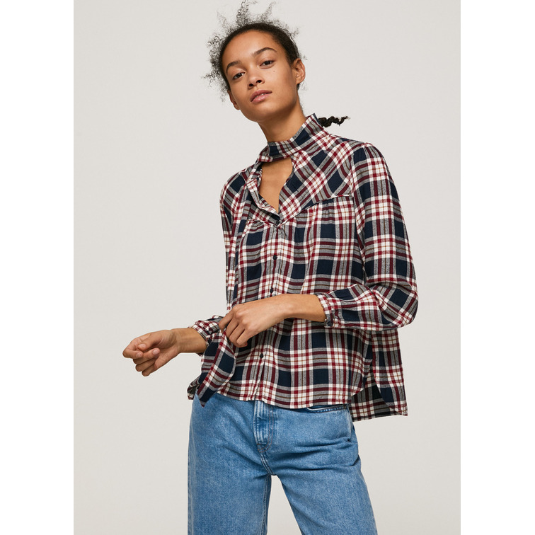 BLUSA ESTAMPADO CUADROS MUJER PEPE JEANS ORIANA