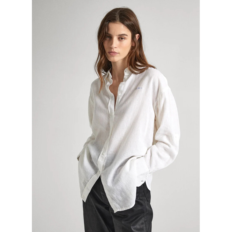 CAMISA ALGODÓN Y LINO FIT RELAXED MUJER PEPE JEANS