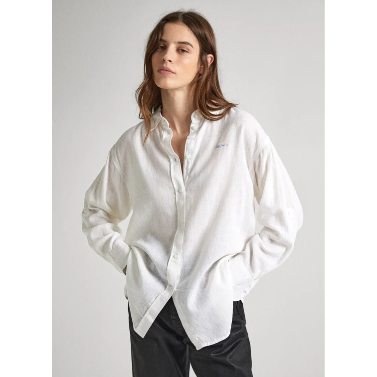 CAMISA ALGODÓN Y LINO FIT RELAXED MUJER PEPE JEANS
