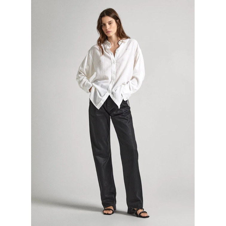 CAMISA ALGODÓN Y LINO FIT RELAXED MUJER PEPE JEANS