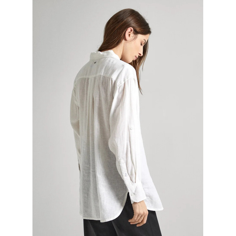 CAMISA ALGODÓN Y LINO FIT RELAXED MUJER PEPE JEANS