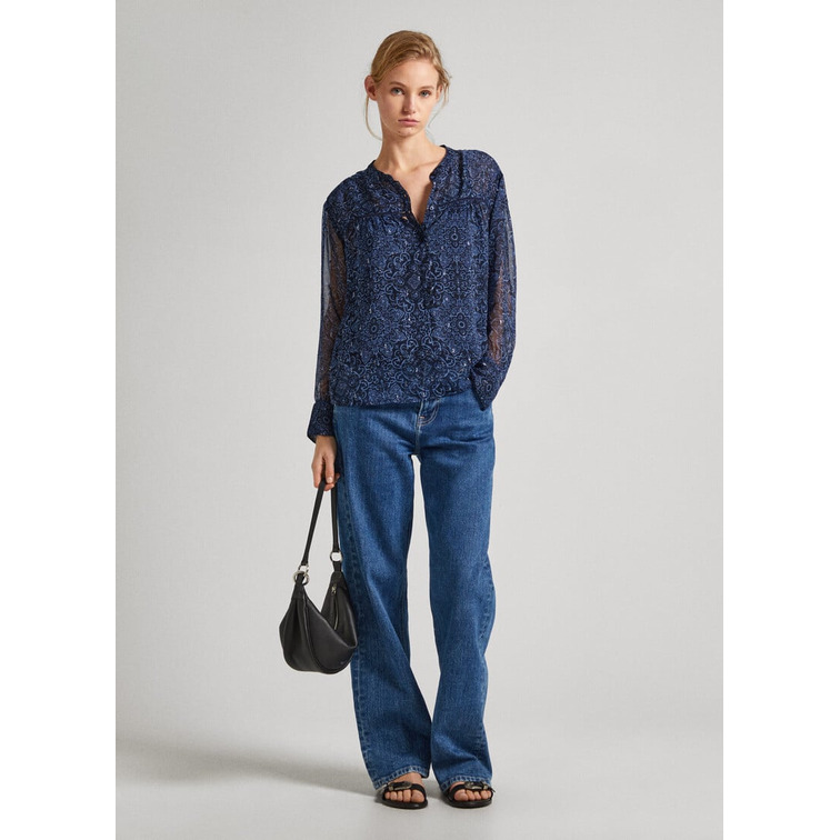 BLUSA CHIFÓN CON DETALLES FLORALES MUJER PEPE JEANS