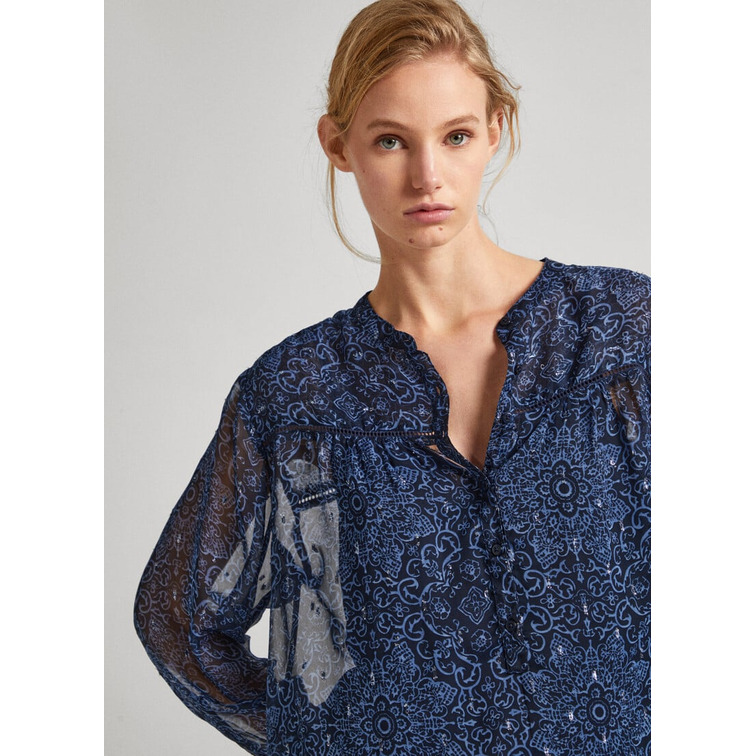 BLUSA CHIFÓN CON DETALLES FLORALES MUJER PEPE JEANS
