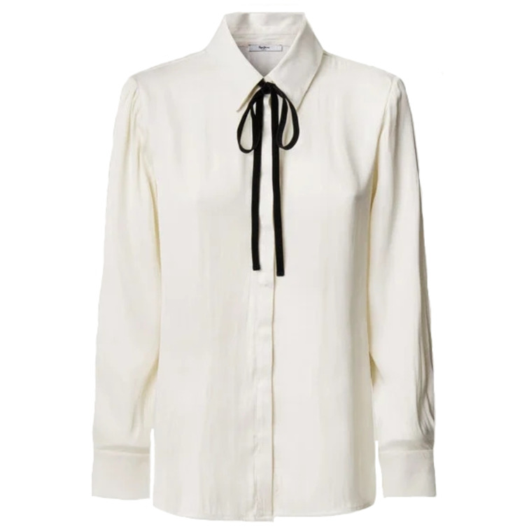 CAMISA SATÉN MUJER PEPE JEANS LAZO TERCIOPELO