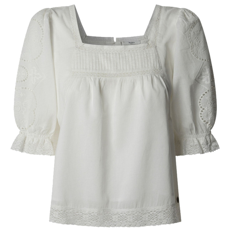 BLUSA VOILE MUJER PEPE JEANS DETALLES BORDADOS