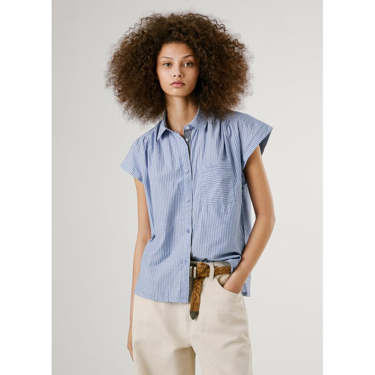 CAMISA DE RAYAS MUJER PEPE JEANS MARGA CORTA