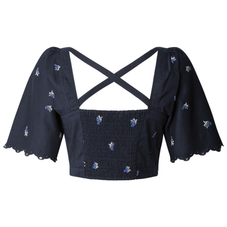 TOP MUJER PEPE JEANS BORDADO DE FLORES