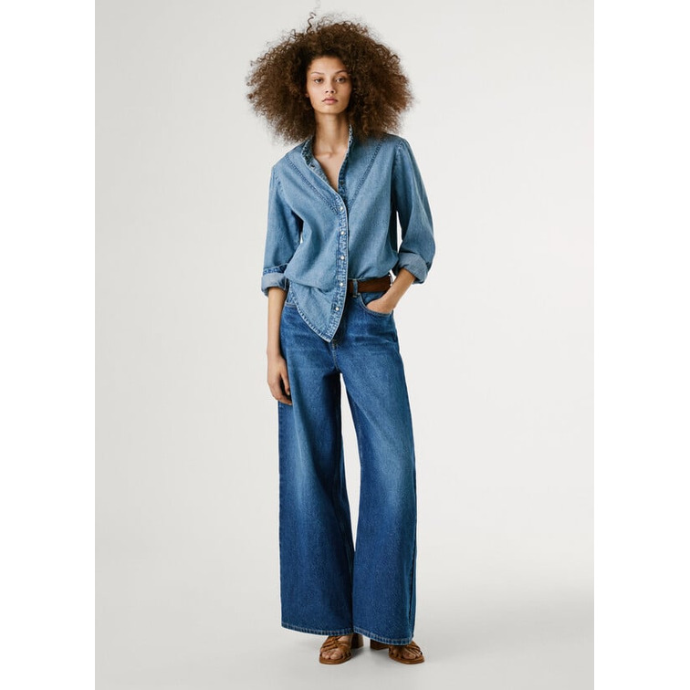 POLO MUJER  PEPE JEANS REGULAR DENIM BLOUSE