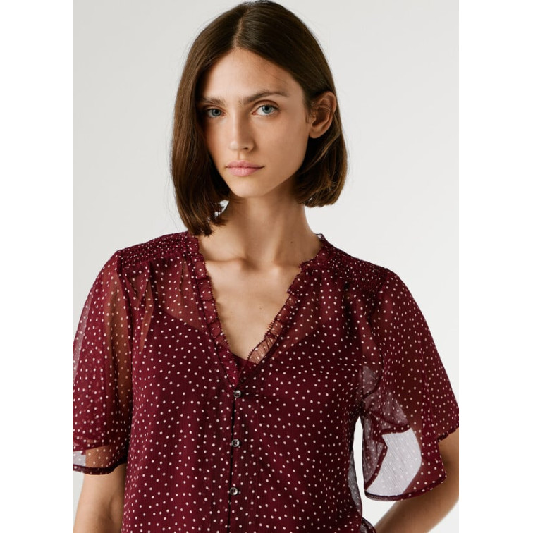 BLUSA CHIFÓN MUJER PEPE JEANS ESTAMPADO LUNARES