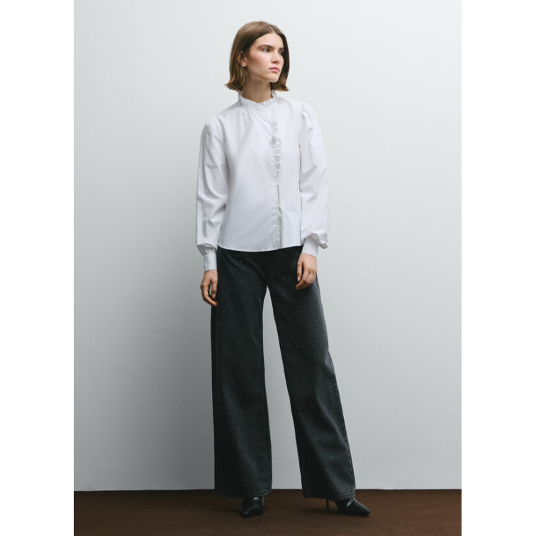 BLUSA POPELÍN MUJER PEPE JEANS CON VOLANTES