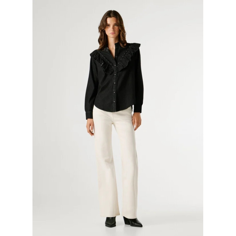 BLUSA DENIM MUJER PEPE JEANS FIT REGULAR