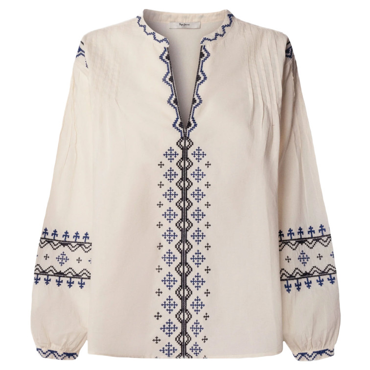 BLUSA MUJER PEPE JEANS CON DETALLES BORDADOS