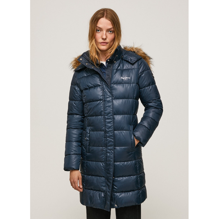 ABRIGO ACOLCHADO CON CAPUCHA DESMONTABLE MUJER PEPE JEANS ANJA