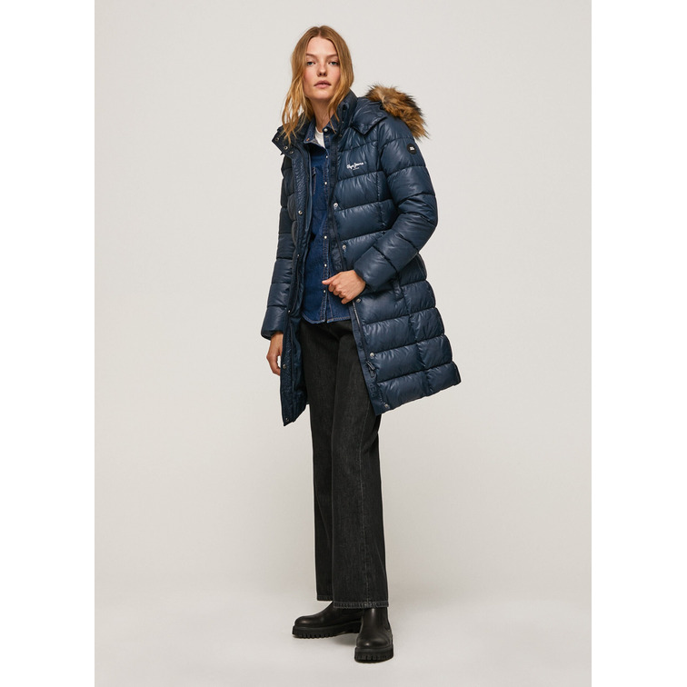 ABRIGO ACOLCHADO CON CAPUCHA DESMONTABLE MUJER PEPE JEANS ANJA