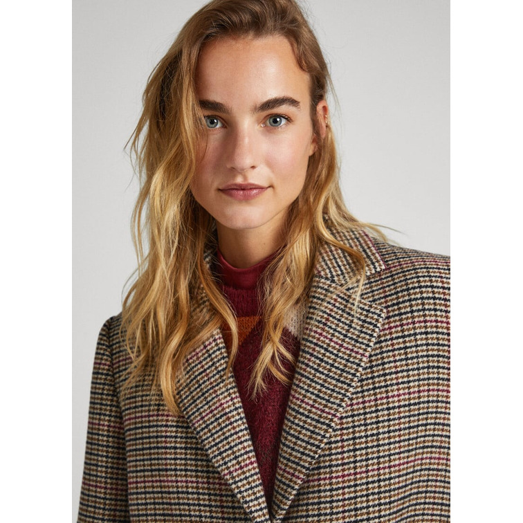 ABRIGO MEZCLA DE LANA PATA DE GALLO MUJER PEPE JEANS ROSALIA