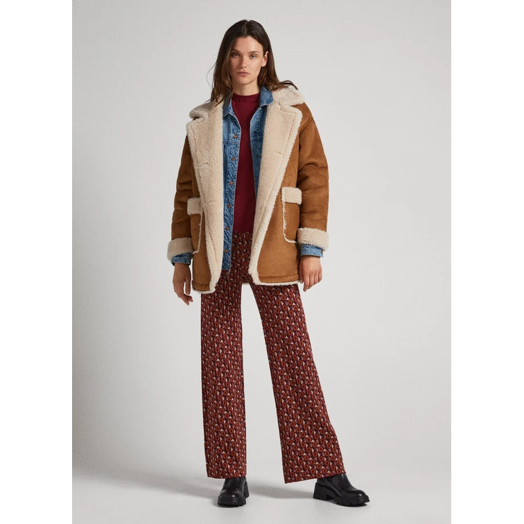 ABRIGO ANTE CON FORRO BORREGUITO MUJER PEPE JEANS ROSE