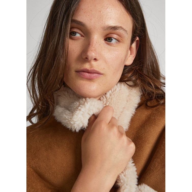 ABRIGO ANTE CON FORRO BORREGUITO MUJER PEPE JEANS ROSE