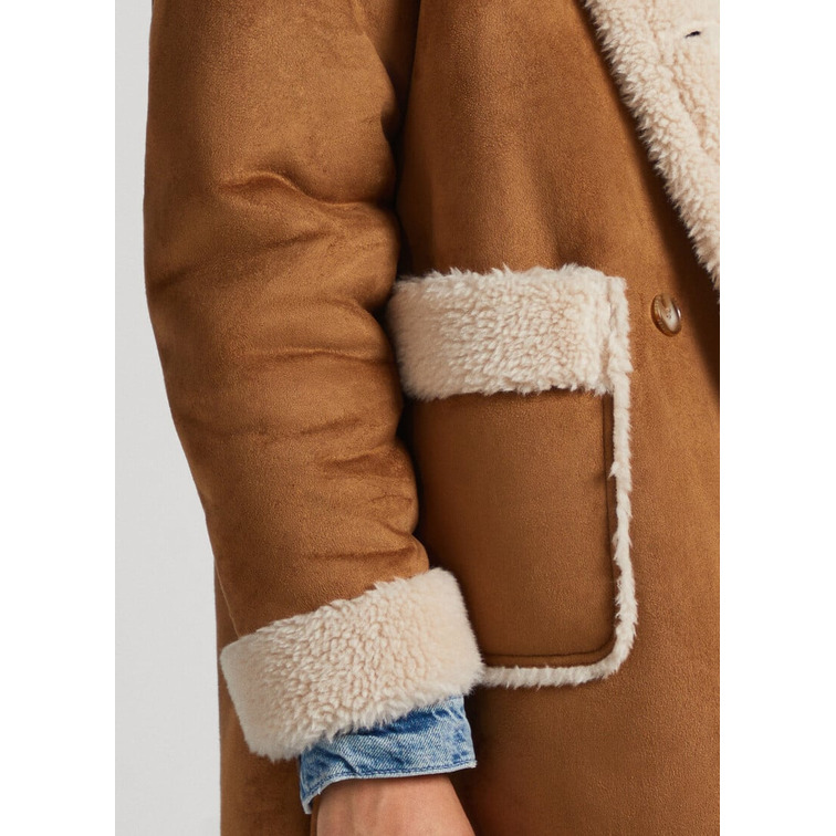 ABRIGO ANTE CON FORRO BORREGUITO MUJER PEPE JEANS ROSE