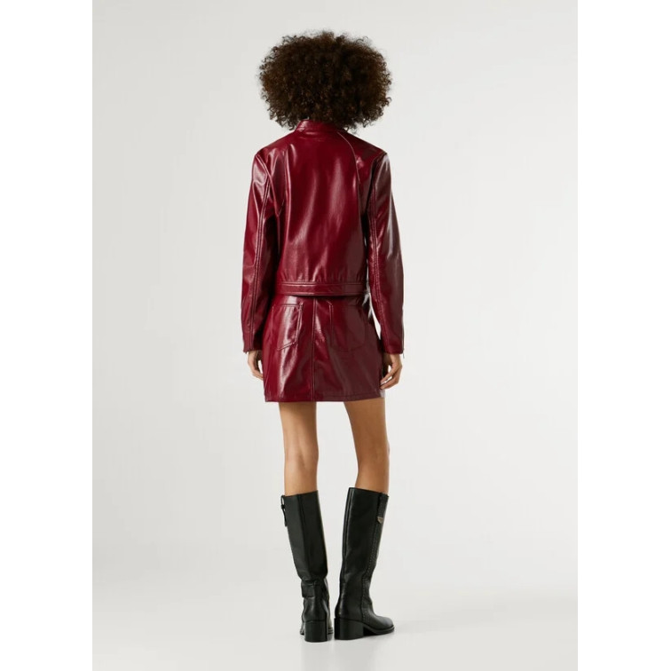 CAZADORA BIKER MUJER PEPE JEANS EN CHAROL