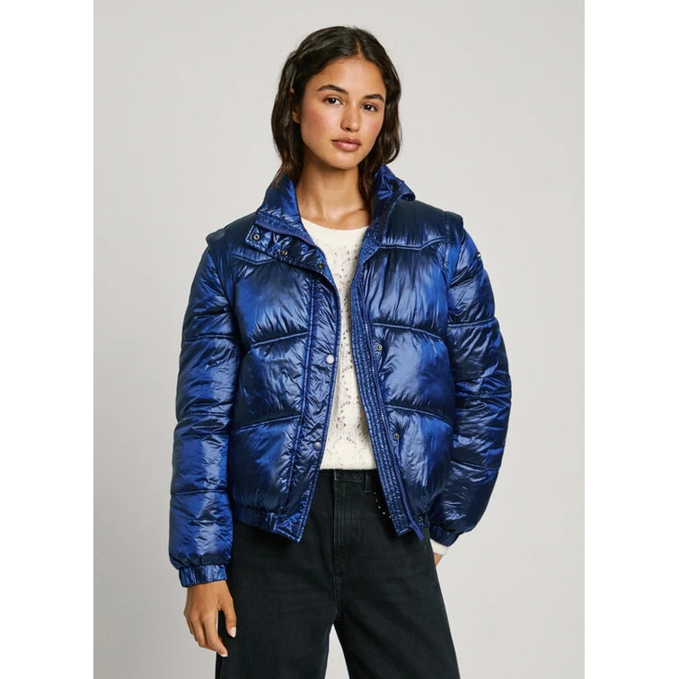 PLUMÍFERO METALIZADO MUJER PEPE JEANS MANGAS DESMONTABLES