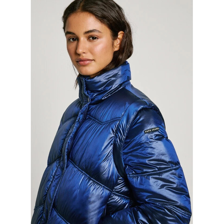 PLUMÍFERO METALIZADO MUJER PEPE JEANS MANGAS DESMONTABLES