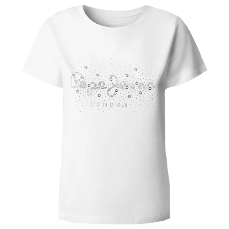 CAMISETA MUJER PEPE JEANS LOGO STRASS