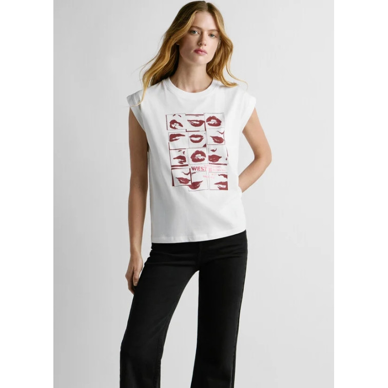 CAMISETA MUJER PEPE JEANS GRÁFICO ESTAMPADO