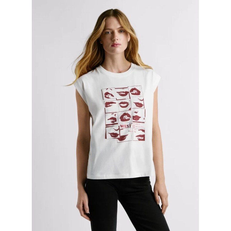 CAMISETA MUJER PEPE JEANS GRÁFICO ESTAMPADO