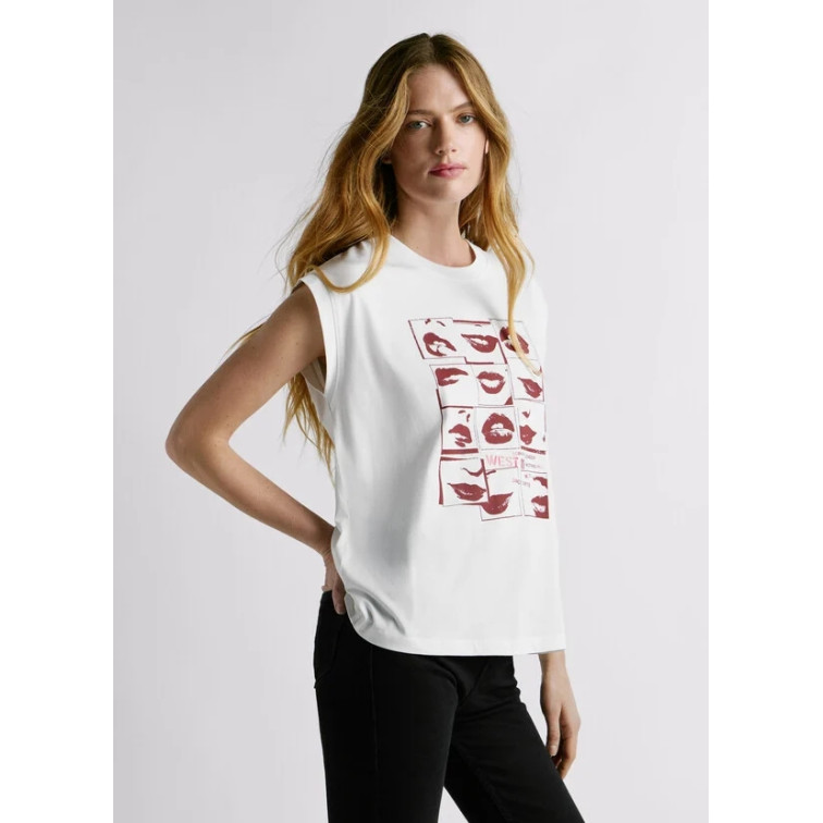 CAMISETA MUJER PEPE JEANS GRÁFICO ESTAMPADO