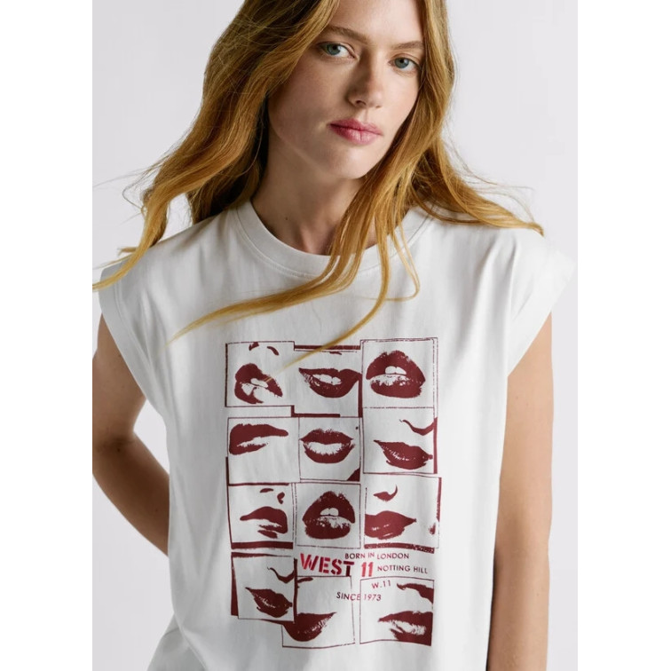 CAMISETA MUJER PEPE JEANS GRÁFICO ESTAMPADO