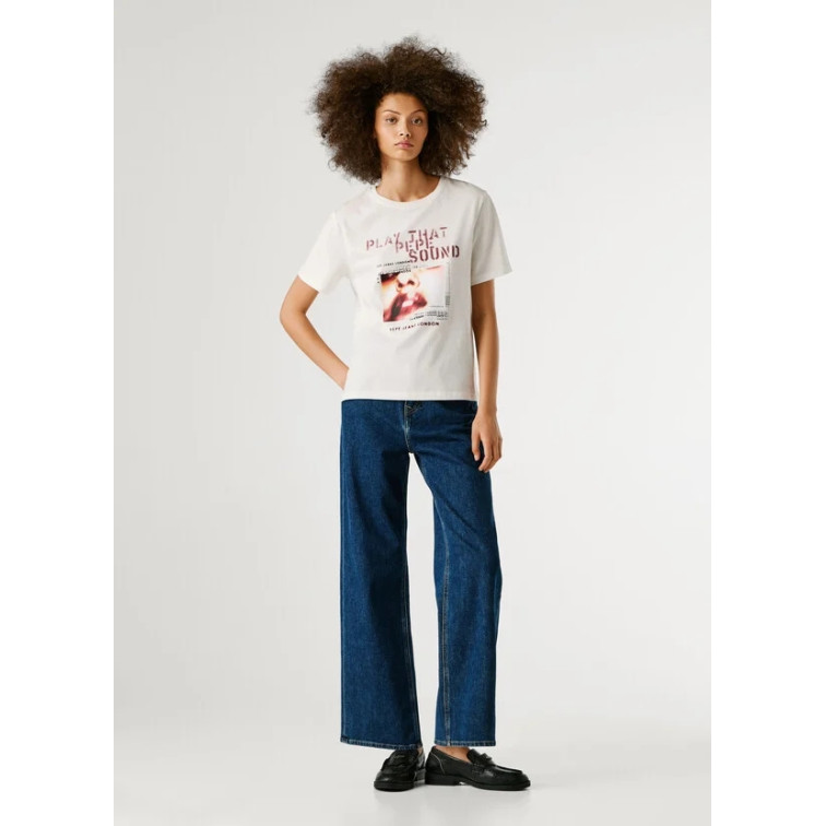 CAMISETA MUJER PEPE JEANS GRÁFICO ESTAMPADO