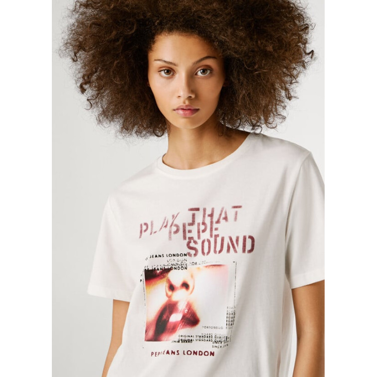 CAMISETA MUJER PEPE JEANS GRÁFICO ESTAMPADO