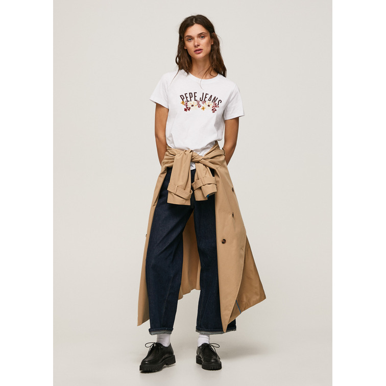 CAMISETA LOGO FLORAL MUJER PEPE JEANS ROSEMERY