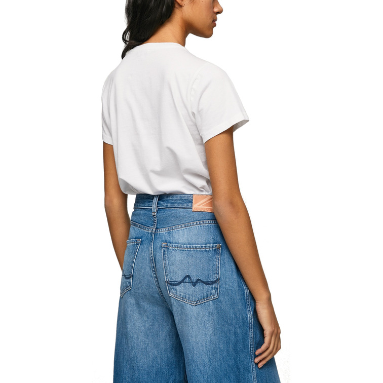 CAMISETA ENCAJES CUELLO MUJER PEPE JEANS NALA