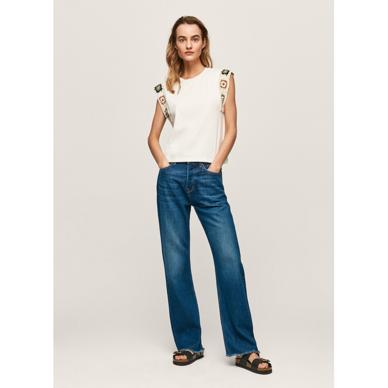 CAMISETA MANGAS CROCHET MUJER PEPE JEANS OPHELIA